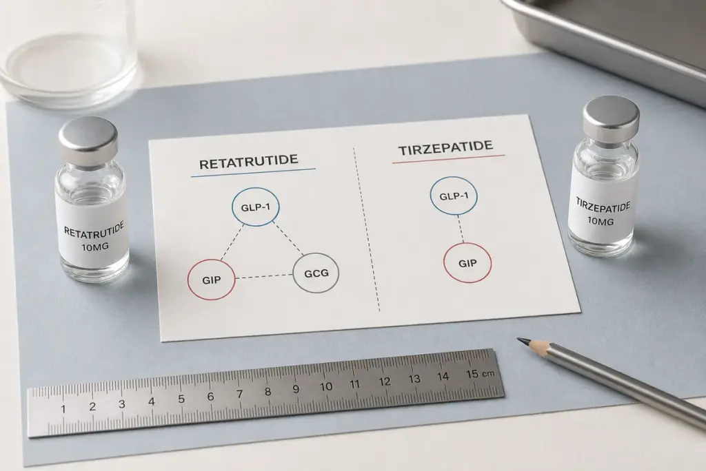 Retatrutide vs Tirzepatide: Triple-Agonist vs Dual-Agonist Mechanism